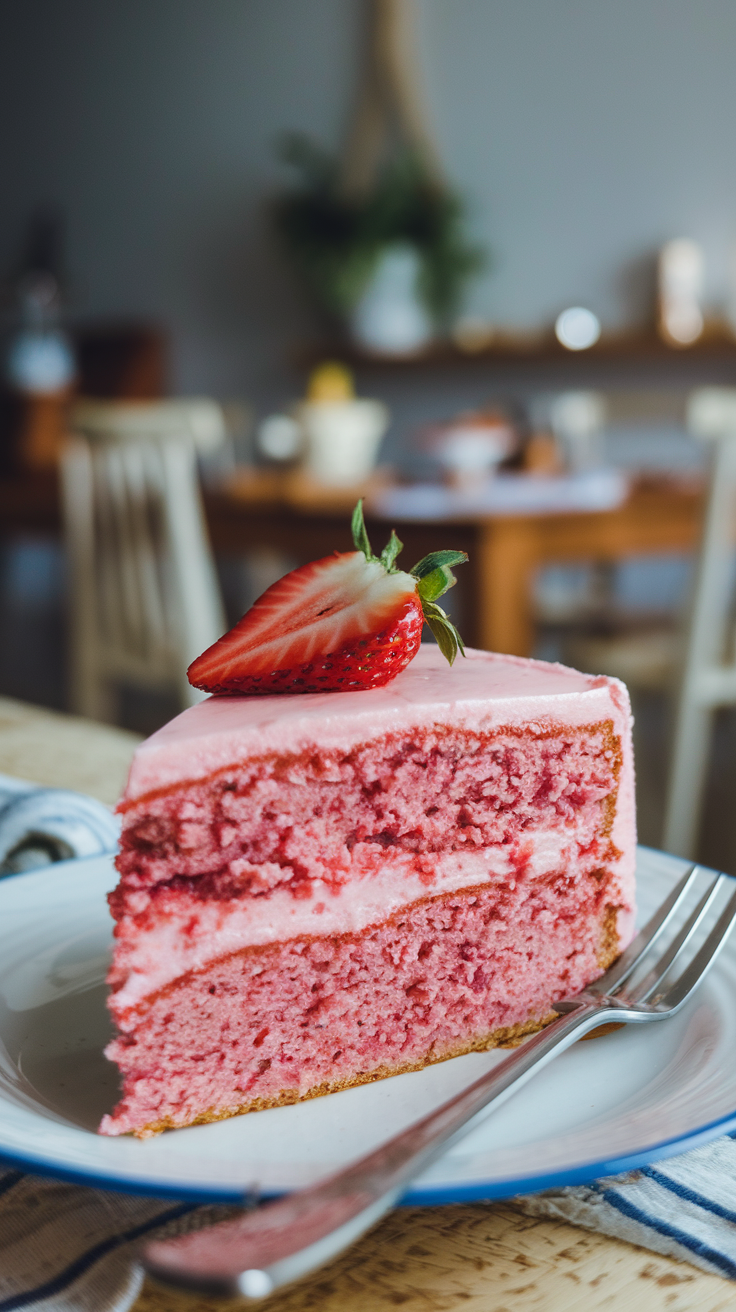 Homemade Strawberry Cake Recipe Fresh, Fluffy & Irresistibly Sweet