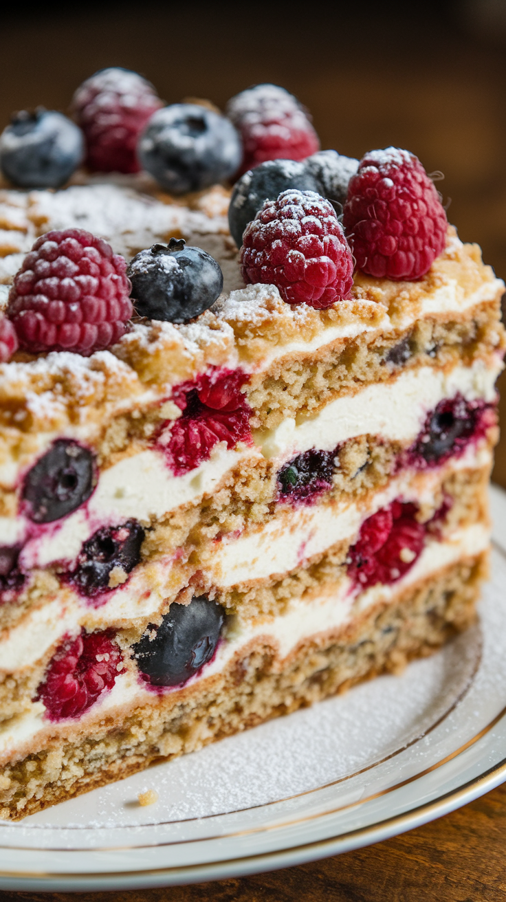 Saskatoon Berry Cream Cheese Crumb Cake Recipe – A Prairie-Inspired Dessert